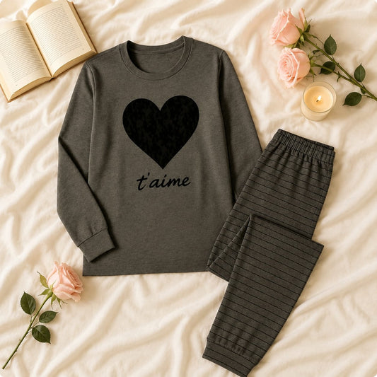 BLACK GRAY HEART